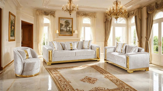 Valdosta - Loveseat beig/gold